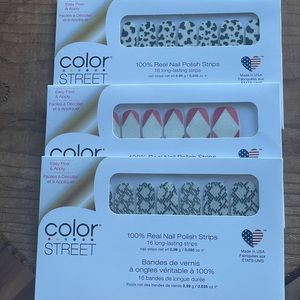3 sets of Color Street Nail Wraps sealed.